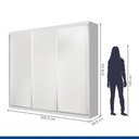 Ver imagem 6 de Guarda Roupa Casal 3 Portas 4 Gavetas de Correr Itália Minastex Branco
