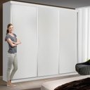 Ver imagem 4 de Guarda Roupa Casal 3 Portas 4 Gavetas de Correr Itália Minastex Branco