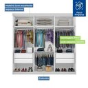 Ver imagem 7 de Guarda Roupa Casal 3 Portas 4 Gavetas de Correr Itália Minastex Branco