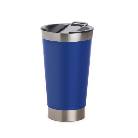 Copo Térmico de Aço Inox com Tampa Abridor 500ml - Brava Azul