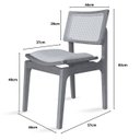 Ver imagem 7 de Cadeira de Madeira Vik Freijó Encosto Tela Sextavada Natural