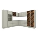 Ver imagem 2 de Cozinha Modulada Composição Fineze 12 Peças Areia – Henn