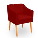 Ver imagem 5 de Kit com 2 Poltronas Cadeira para Sala Confortável e Moderna Mila Suede:bordo