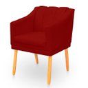 Ver imagem 4 de Kit com 2 Poltronas Cadeira para Sala Confortável e Moderna Mila Suede:bordo