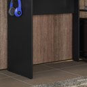 Ver mais imagens de Mesa Gamer Retangular Slim Moderno sem Gavetas 108cm Preto Fosco Peternella Móveis