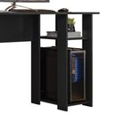 Ver imagem 3 de Mesa Gamer Retangular Slim Moderno sem Gavetas 108cm Preto Fosco Peternella Móveis