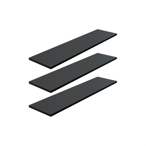 Kit 3 Prateleira Preta 80X20 + Suporte Flutuante Mdf  Organizadora Decoração Cozinha Banheiro Sala