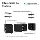 Ver imagem 4 de Armário de Cozinha Completa 240 Cm Preto Nice Madesa 01 Preto