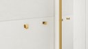 Ver imagem 3 de Kit de Acessórios para Banheiro com 3 Peças em Aço Inox Dourado Linha Larissa com Toalheiro Simples