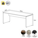 Ver imagem 2 de Mesa Escritório Escrivaninha 180cm X 70cm Pés Painel F5 Cor:cinza Sagrado com Preto