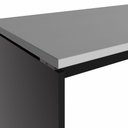 Ver imagem 5 de Mesa Escritório Escrivaninha 180cm X 70cm Pés Painel F5 Cor:cinza Sagrado com Preto