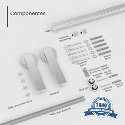 Kit para Porta de Correr 2 Metros para Portas de até 50kg - 4