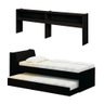 Cama Solteiro Bicama com Estante Ditália Bb-28-29 Preto - 2