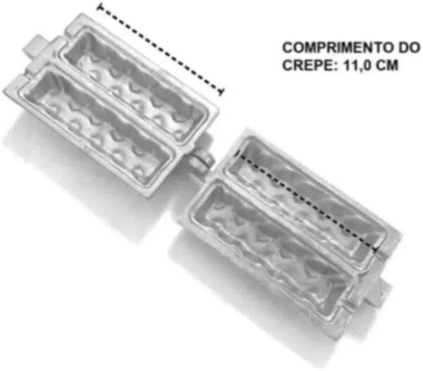 Forma Duplo de Crepe Suíço de Fogão Cabo Madeira Anodilar - 4