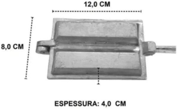 Forma Duplo de Crepe Suíço de Fogão Cabo Madeira Anodilar - 5