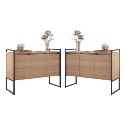 Armario Industrial 3 Portas Balso Conjunto 2 Peças - Montana