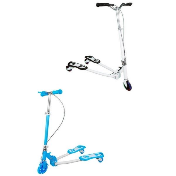Kit 2 Patinetes Frog Infantil Dm Toys 3 Rodas Com Luzes Azul - 2