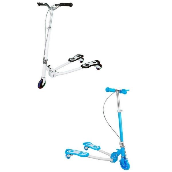 Kit 2 Patinetes Frog Infantil Dm Toys 3 Rodas Com Luzes Azul - 1