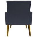 Ver imagem 7 de Kit 2 Poltronas Decorativa para Sala Mari Suede Preto Pé Palito 30 Cm Castanho - Preto, Suede
