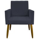 Ver imagem 6 de Kit 2 Poltronas Decorativa para Sala Mari Suede Preto Pé Palito 30 Cm Castanho - Preto, Suede