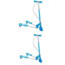 Ver imagem 1 de Kit 2 Patinete Frog Infantil 3 Rodas Com Luzes Azul Dm Toys