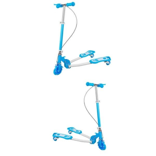 Kit 2 Patinete Frog Infantil 3 Rodas Com Luzes Azul Dm Toys - 2