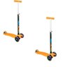 Kit 2 Patinete Infantil 3 Rodas Com Luzes Laranja Dm Toys - 1