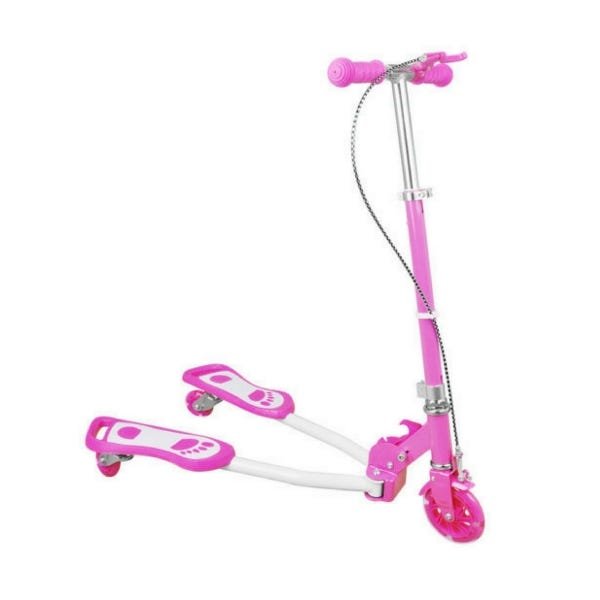 Patinete Frog Infantil Dm Toys 3 Rodas Com Luzes Rosa - 2