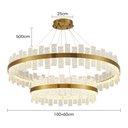 Ver imagem 4 de Lustre Pendente Nordecor Lowy 2763 Dourado Brilho Led Bivolt