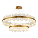 Ver imagem 1 de Lustre Pendente Nordecor Lowy 2763 Dourado Brilho Led Bivolt