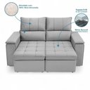 Ver imagem 6 de Sofá Boni 2 Lugares Retrátil e Reclinável 190cm Cinza-prata Veludo Loja Sheep