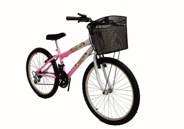 Bicicleta Infantil Aro 24 New Bike 18 Marchas Rosa - 1