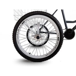 Triciclo Aro 26 Chumbo/Branco - Montagem Super - 10