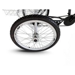 Triciclo Aro 26 Chumbo/Branco - Montagem Super - 9