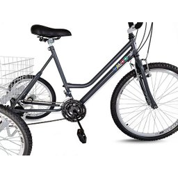 Triciclo Aro 26 Chumbo/Branco - Montagem Hiper - 2