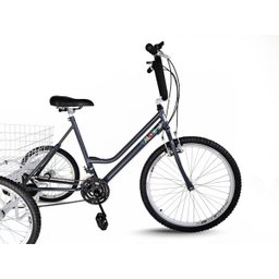 Triciclo Aro 26 Chumbo/Branco - Montagem Hiper - 5