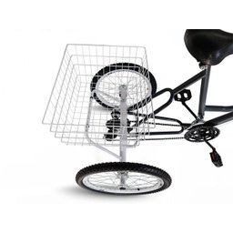 Triciclo Aro 26 Chumbo/Branco - Montagem Hiper - 8