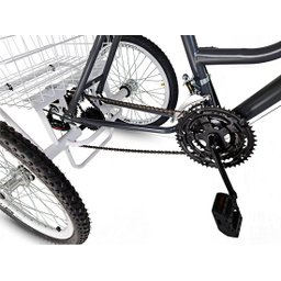 Triciclo Aro 26 Chumbo/Branco - Montagem Hiper - 3