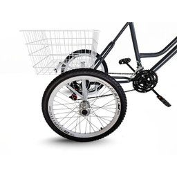Triciclo Aro 26 Chumbo/Branco - Montagem Hiper - 9