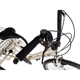 Triciclo Retrô Aro 26 - Creme/Marrom - Montagem Hiper - 5