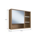 Ver imagem 4 de Armário para Banheiro com 1 Porta Mel Branco Lva06 Versato Emovell