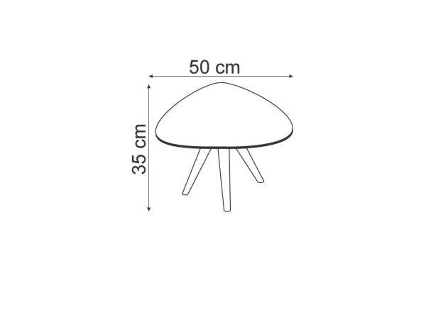 Mesa de Centro Pé Palito Palheta Laca Fendi 35 X 50 Casa Uai - 2