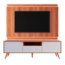 Ver imagem 1 de Rack Bancada com Painel para Tv de até 75" com Led Tina Jequitiba/off White