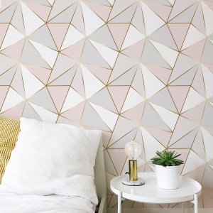 Papel de Parede Adesivo Zara Rose Gold Quarto Sala Rolo 3m