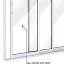 Ver imagem 4 de Porta de Alumínio de Correr Lateral 3 Folhas 215x200 Lucasa Ideale