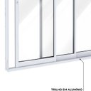 Ver imagem 3 de Porta de Alumínio de Correr Lateral 3 Folhas 215x200 Lucasa Ideale Branco