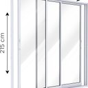Ver imagem 2 de Porta de Alumínio de Correr Lateral 3 Folhas 215x200 Lucasa Ideale Branco
