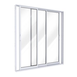 Porta de Alumínio de Correr Lateral 3 Folhas 215x200 Lucasa Ideale