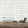 Papel Adesivo de Parede 3d Tijolinho Branco Decorado Lavável 10mx45cm Sala Cozinha - 6