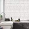 Papel Adesivo de Parede 3d Tijolinho Branco Decorado Lavável 10mx45cm Sala Cozinha - 8